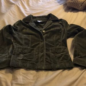 Ann Taylor Loft green suede jacket.  Size 4